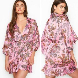 Victoria’s Secret Satin Flounce Kimono Robe